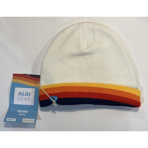 Aldi Gear 2023 Beanie Stocking Cap Winter Hat with Iconic Colors One Size NEW - Picture 1 of 4